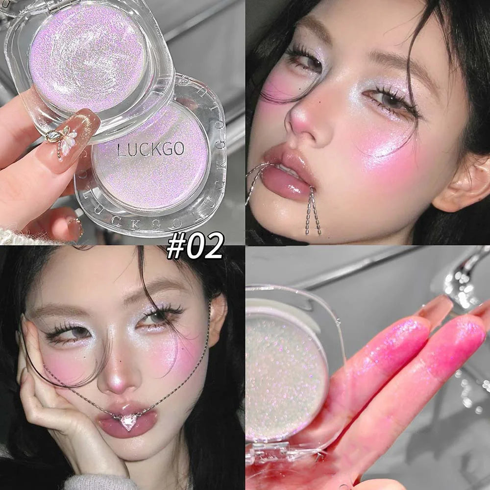 Magic Jelly Blusher Shining Color Changing Blush Face Makeup Glitter Cherry Purple Tint Cheek Color Lasting Natural Rouge Cream
