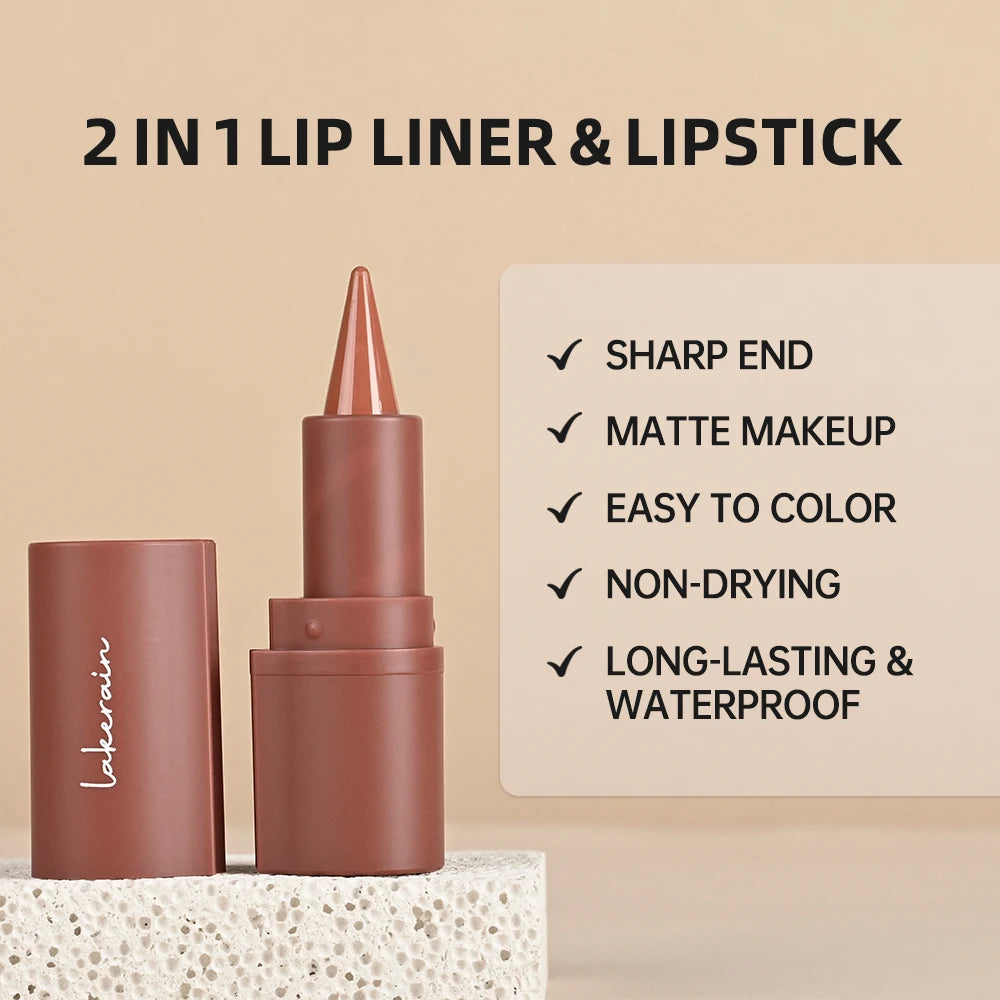 Gradient Lip Liner Lipstick Long Lasting Waterproof Matte Makeup Non Sticky Contouring Tint Lip Liner Crayon Lip Cosmetics