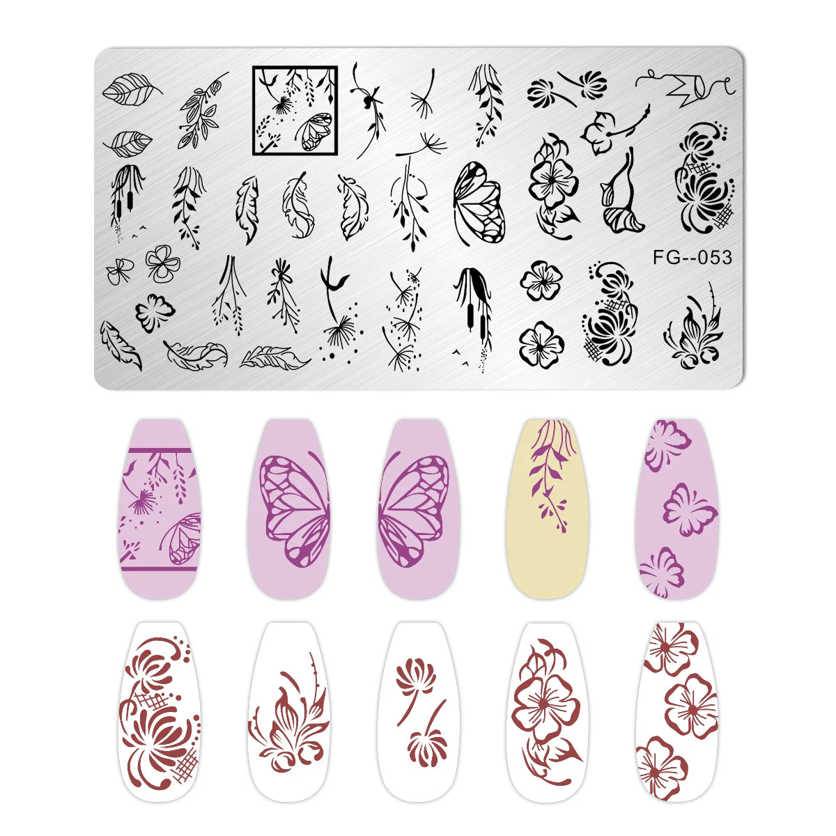 Cartoon Bear Nail Stamping Plates Fruit ice cream cake Floral Flower Leaf Printing Stencil Nail Stamp Templates Nail Art Tools