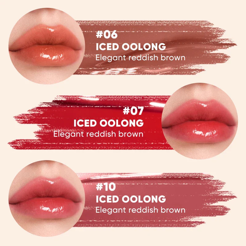 Judydoll Watery Lip Gloss-Hydrating Lip Essence Glossy Mirror Lip Gloss, Non-Stick Cup, Suitable for Self-Use, Gifting, Beginners