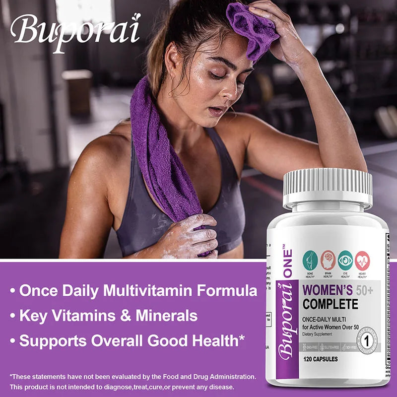 Women’s 50+ Complete Multivitamin - Supports Brain, Heart, Digestive and Immune System Health and Boosts Metabolism