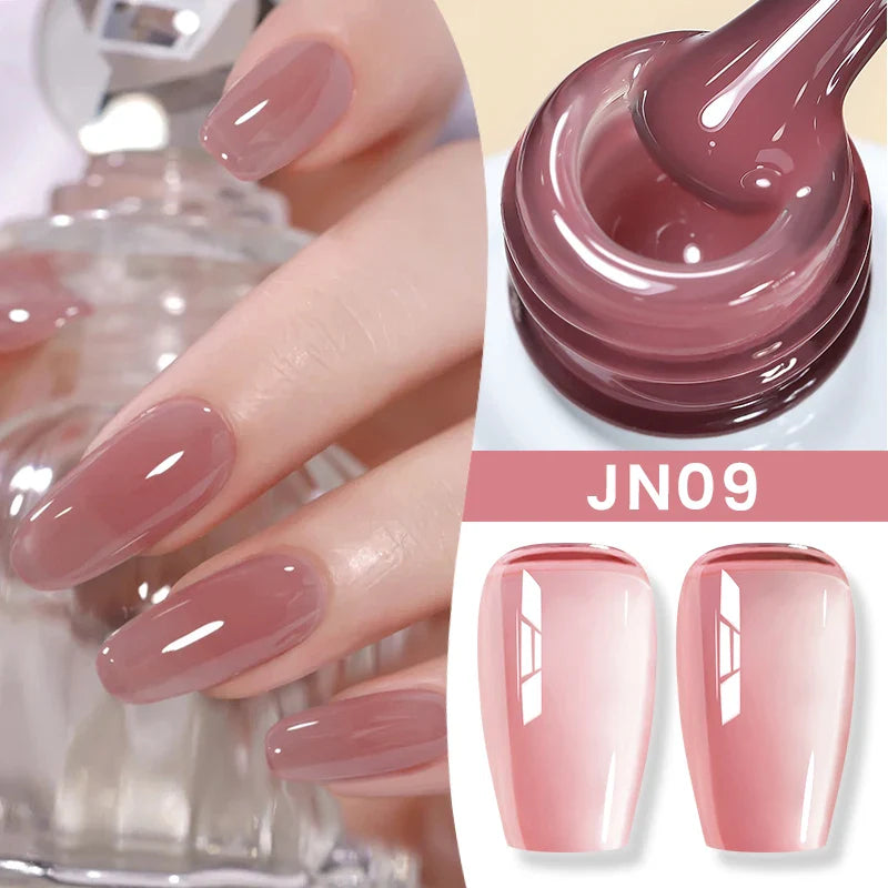 BORN PRETTY 10ml Jelly Nude Gel Nail Polish 50 Colors Semi Transparent Nail Art Nail Supplies Soak off UV LED Nails Gel Varnish