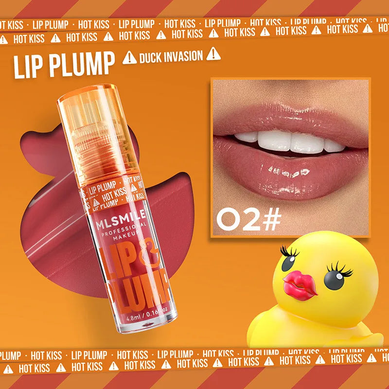 6 Colors Mirror Moisturizing Lip Balm Glitter Transparent Crystal Jelly Lip Gloss Duck Lip Plumping No Sticky Sexy Lip Oil