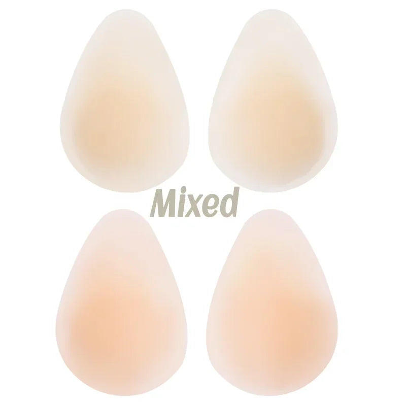 No Glue Sticky Nipple Cover Plunge Droplet Invisible Bra Ultra Thin Seamless Silicone Nubra Stickers Lifting Breast Pads Pasties