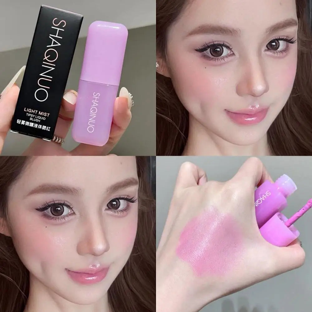 Liquid Blusher Waterproof Sweatproof Brighten Nude Color Matte Blush Stick Natural Rouge Face Makeup