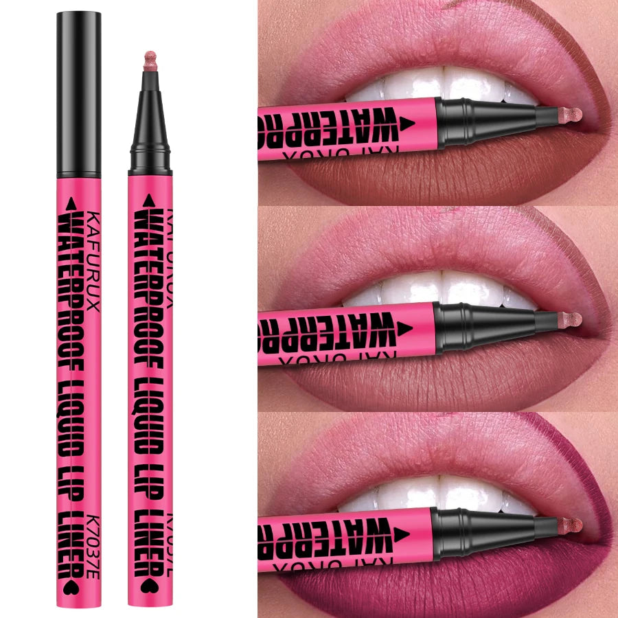 1PC Liquid Matte12-Color Lipliner Pencil Waterproof Plumping Stain Lipstick Natural Lip Liner Outline Lips Contour Makeup