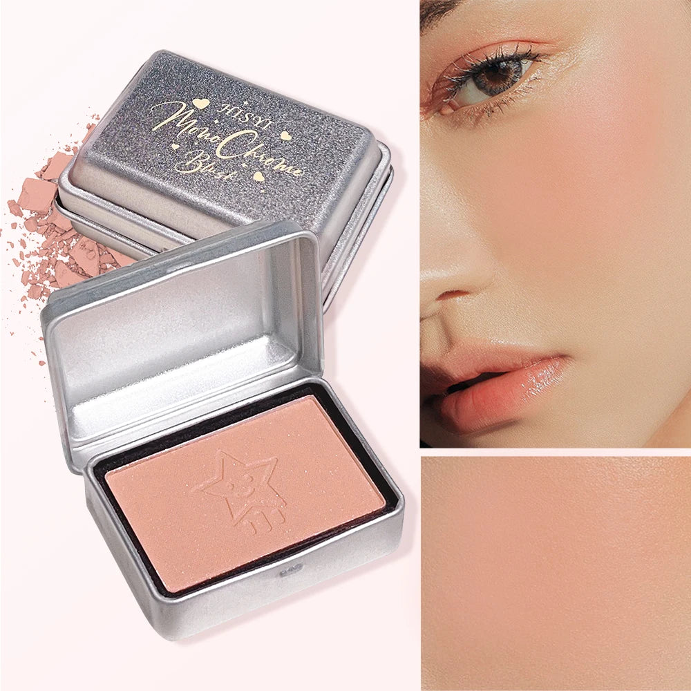 HISYI Matte Blush Palette - A blush palette with waterproof and long-lasting matte effect, medium coverage, and comes with a por