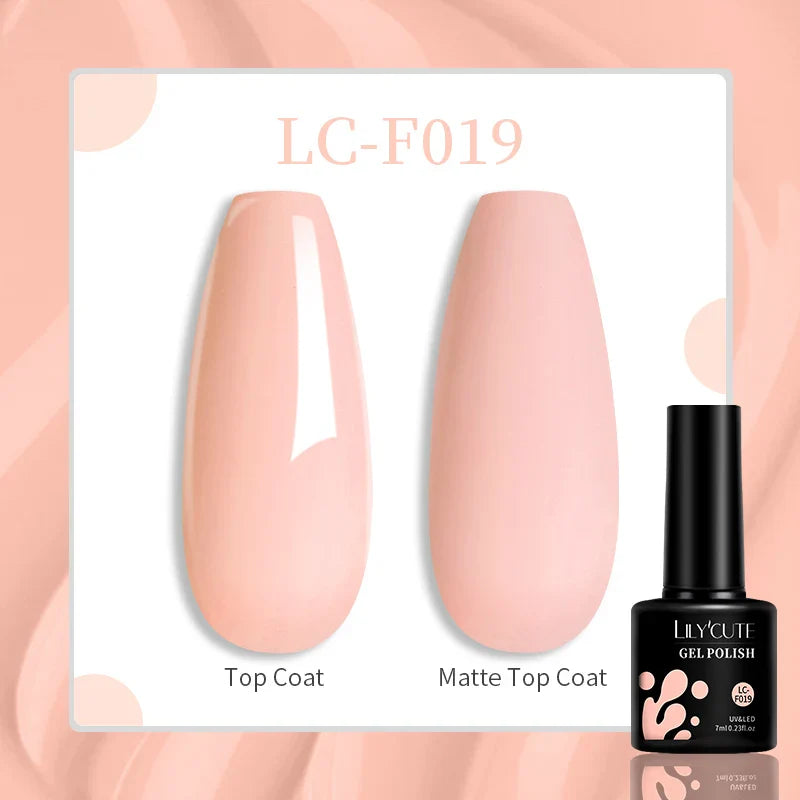 LILYCUTE 7ML Eggshell Gel Nail Polish White Black Material Semi Permanent Autumn Varnish With Any Color Gel Soak Off UV Manicure