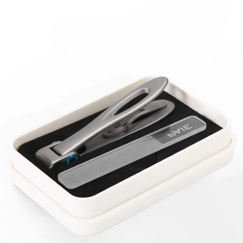 Professional Stainless Steel Nail Clippers Set for Thick Nails Anti-Splash Sharp Trimmer Nail Pedicure Manicure Tools for Men