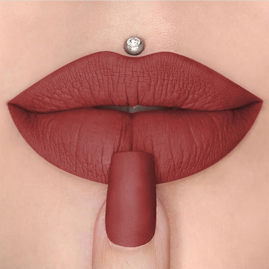 1PC 15 Colors Nude Velet Matte Lipstick Pen Waterproof Long Lasting Red Pink Lip Liner Pen Korean Makeup Lip Tint Lip Glaze
