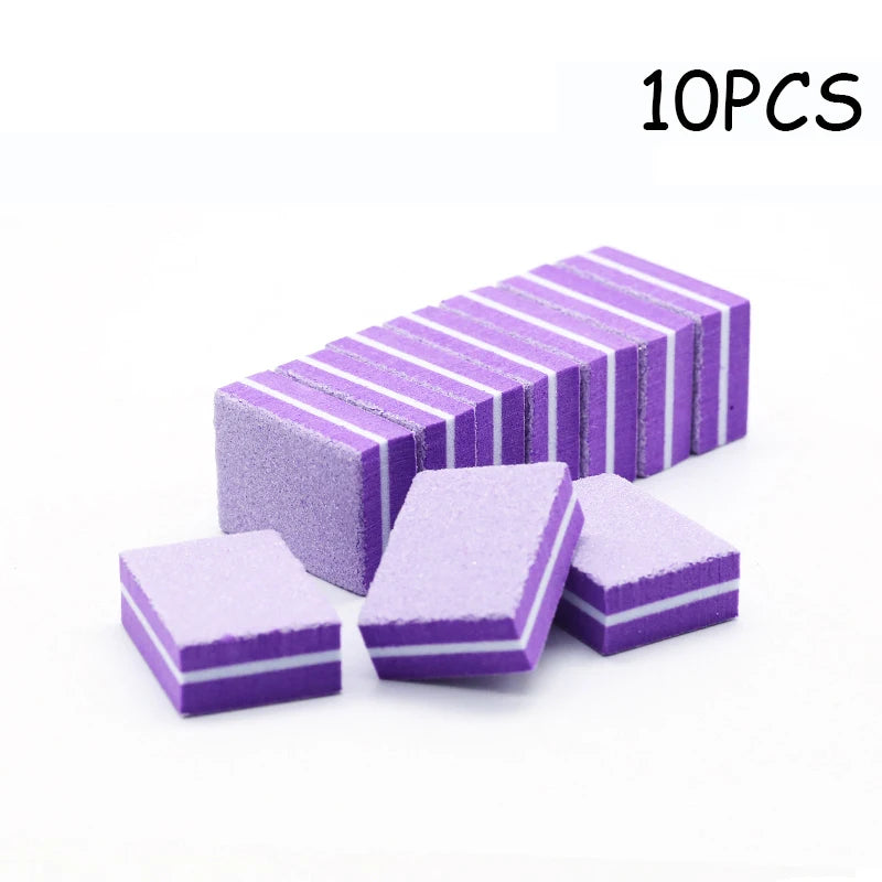 50Pc Professional Mini Nails Art buffer File 100/180 Sandpaper Manicure Tips Care File Sanding Polishing Grinding Equipment Tool