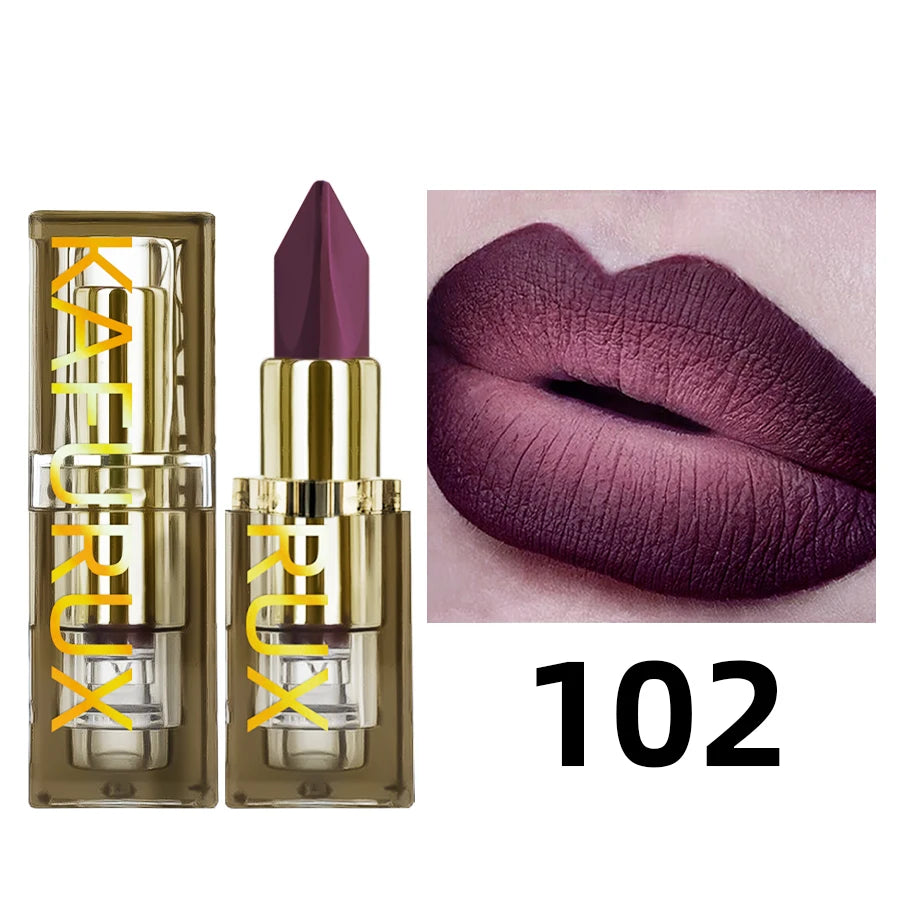 6 Color Glitter Two-tone Lipstick Purple Black Matte1pc Lipsticks Cosmetics Easy to use Lip Tint Makeup Lip Beauty Red Pigment