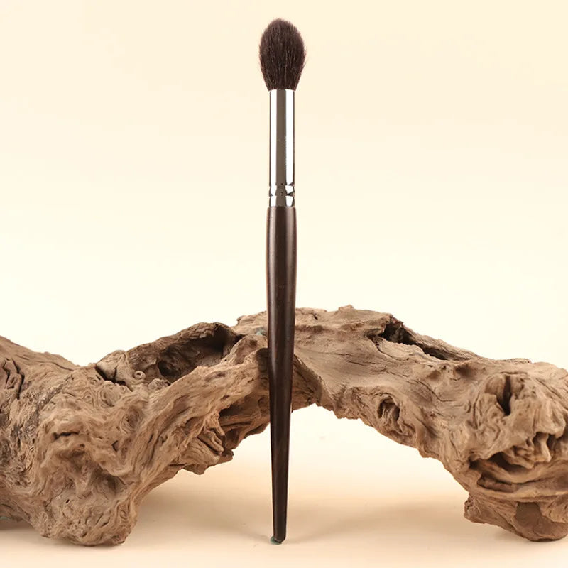 1pc High end Pro Animal hair Crease Makeup brushes detail Highlight Make up brushes Ebony handle pencil beauty G158