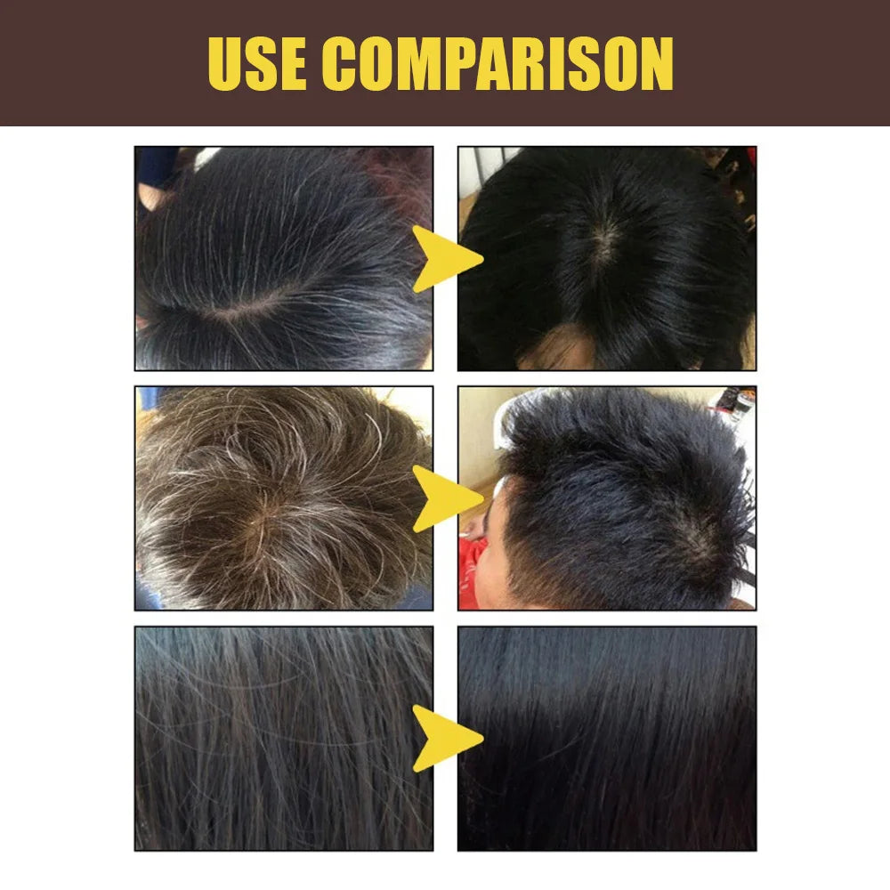 New Hair color shampoo 3 in 1 makes hair instantly from white to brown natural hair color protective sleeve for women 100ML