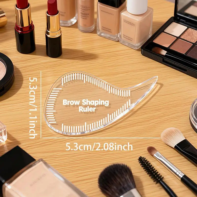 1Pc Tear Drop Arch Brow Mapping Tool 1 Minute Brow Shaping Ruler Template Stencils Fast Drawing PMU Eyebrow Hair Stroke Eyeliner