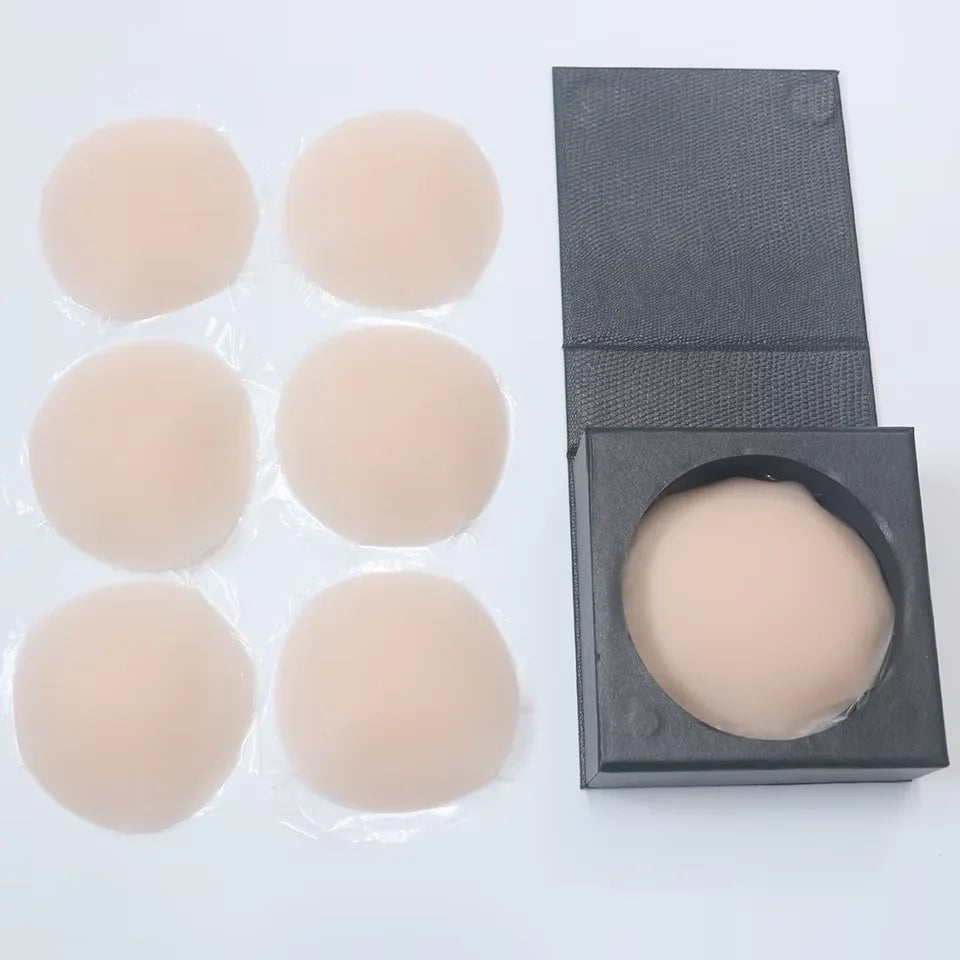 Nipple Cover Stickers Adhesive Tape Reusable Silicone Nippls Pasties Sticky Breast Bra Pads For Dress Bikini Women
