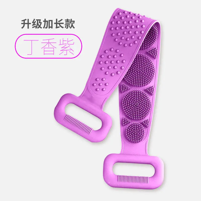 Body Sponge Silicone Back Brushes Bath Towels Scrubber Rubbing Back Peeling Massage Shower Belt Extended Skin Clean Brushes