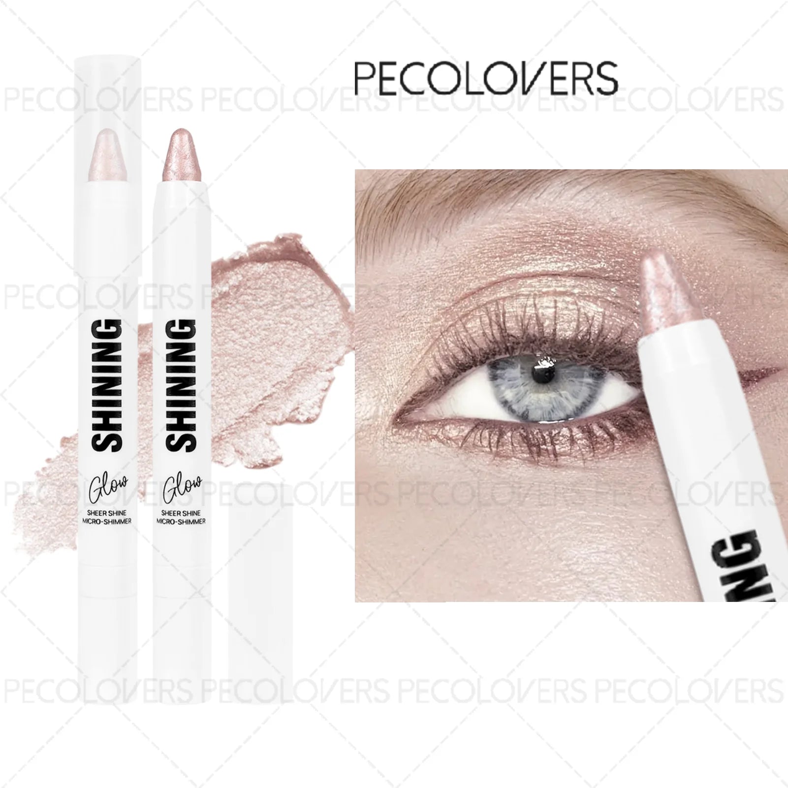 1PC Waterproof Glitter Shimmer Eyeshadow Stick - Pearly Highlighter Pen, Ideal for Stunning Eye Styles