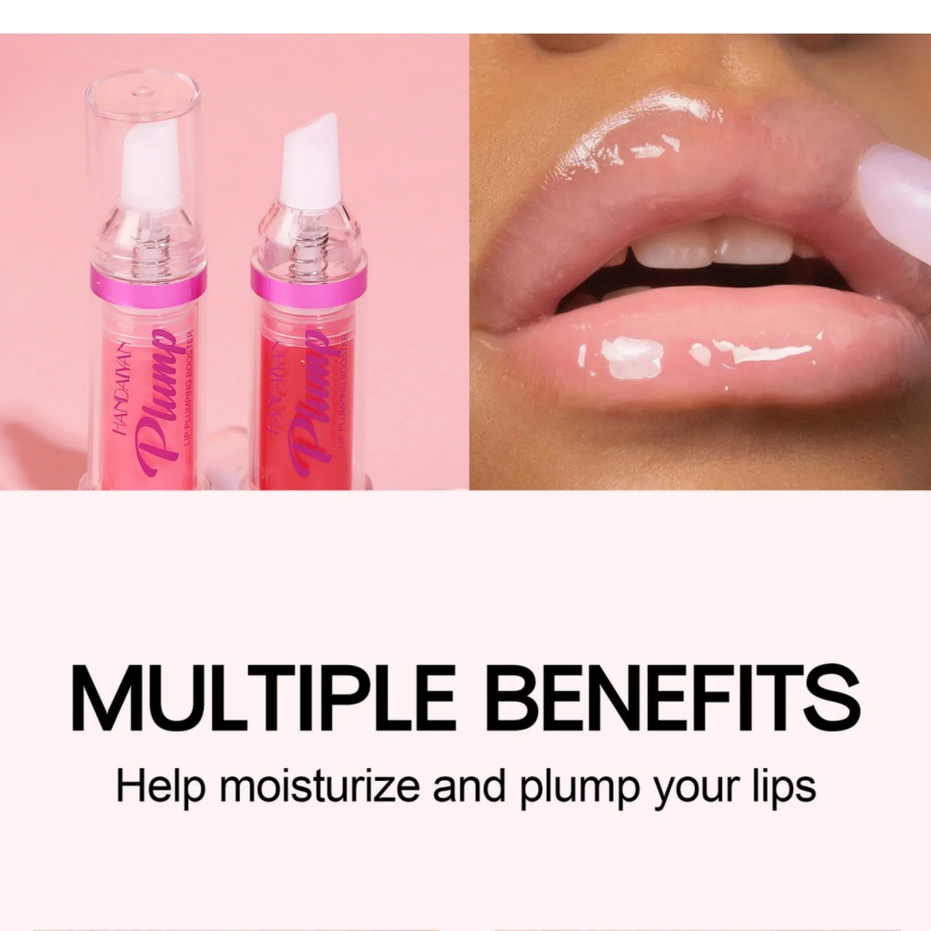 HANDAYAN 6-Color Lip Plumping Booster Moisturizing Clear Lip Gloss Plumping Honey Lip Oil Rich Lips Lipgloss Makeup