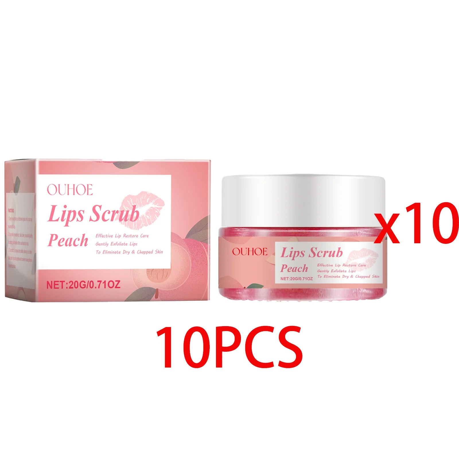 Peach Lip Care Scrub Lip Balm Cream Exfoliating Moisturizing Nourish Skin Repair Fine Lines Dead Skin Smooth Skin Care Hydrating