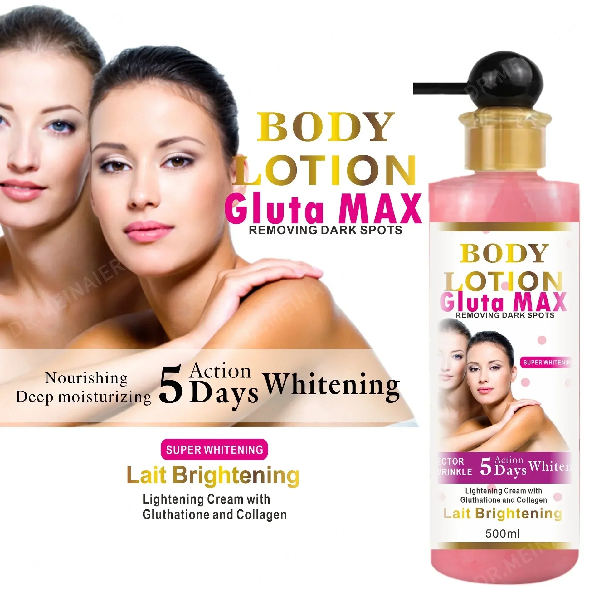 500ml Argan Whitening Body Lotion Moisturizing Refreshing and Not Greasy Body Cream Kojic Acid and Carrot Body Lotion