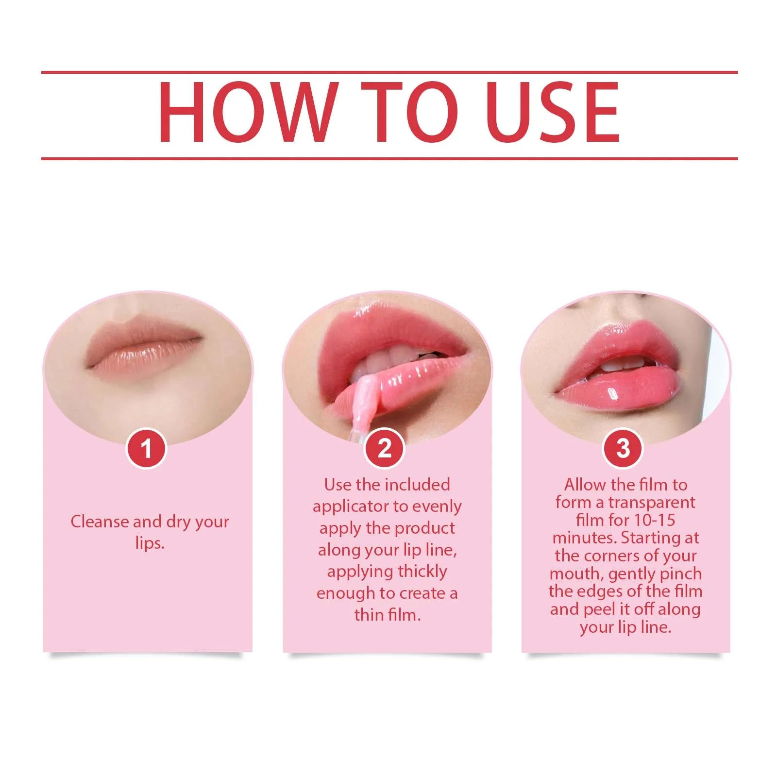 Amz peel-off lip stain: natural, glossy, nourishing, even color, hydrating, silky smooth lip makeup