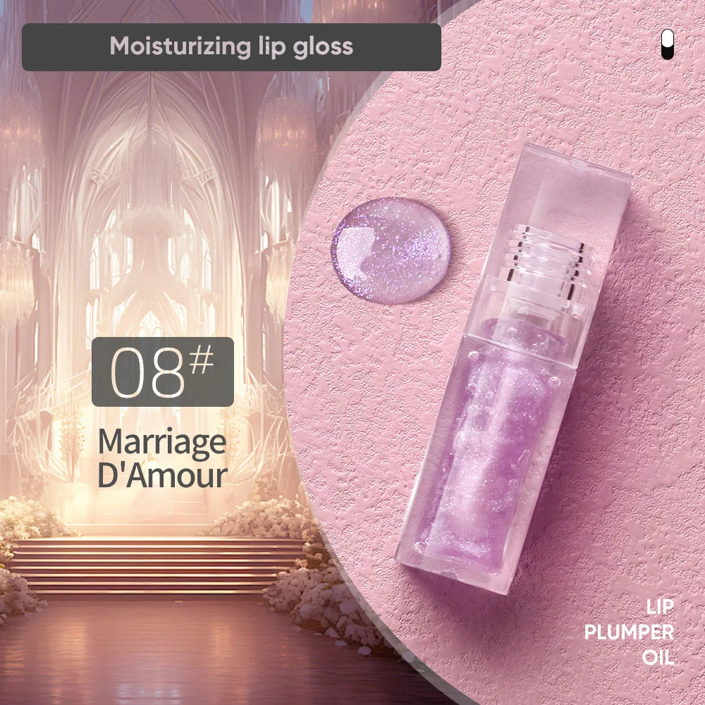 Magic Lip Oil Color Changing Lip Care Plumper Long lasting Moisturizing Cruelty Free Vegan Glitter Lipgloss Custom Logo 5pcs