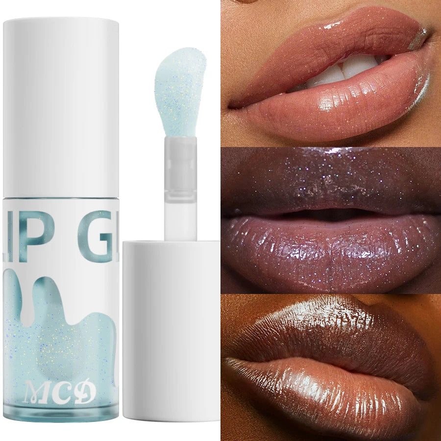 Glitter shimmer Sexy Lip Oil Hydrating Plumping Lip Coat For Lipstick Lipgloss Tinted Lip Plumper Serum Lips Glow Oil Treatment