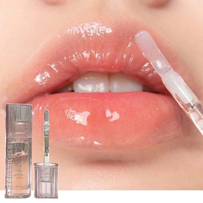 Herorange Lip Oil: Hydrating and Moisturizing, Korean-Style Color Change, Fine Glitter, Improves Lip Wrinkles and Prevents Cracking, Water Gloss, Plump Lip Feel. A Winter Essential and Also Suitable as a Holiday Gift.