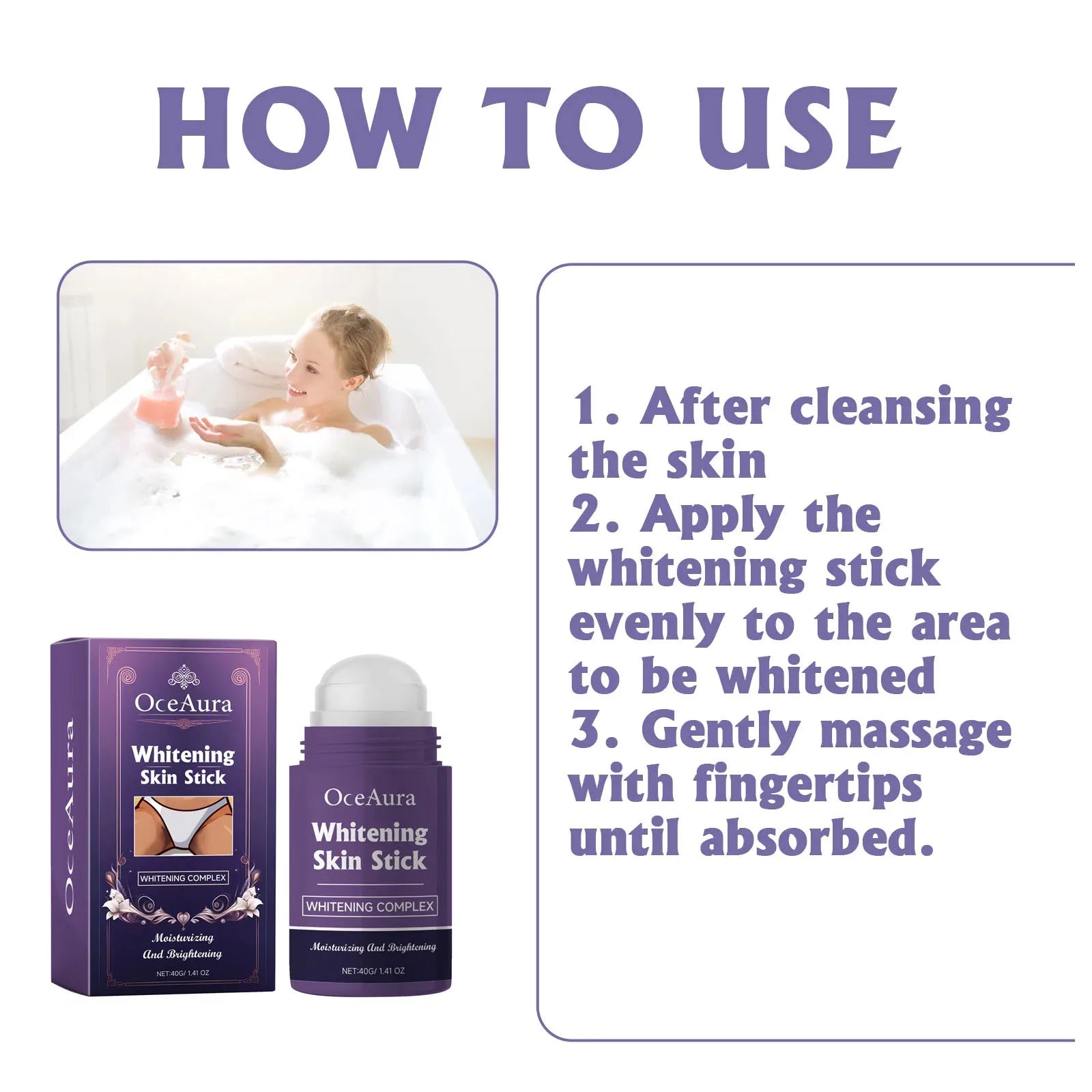 Body Whitening Stick Lighten Armpit Private Parts Melanin Brighten Dark Spot Remover Improve Body Dull Knee Butt Bleaching Cream