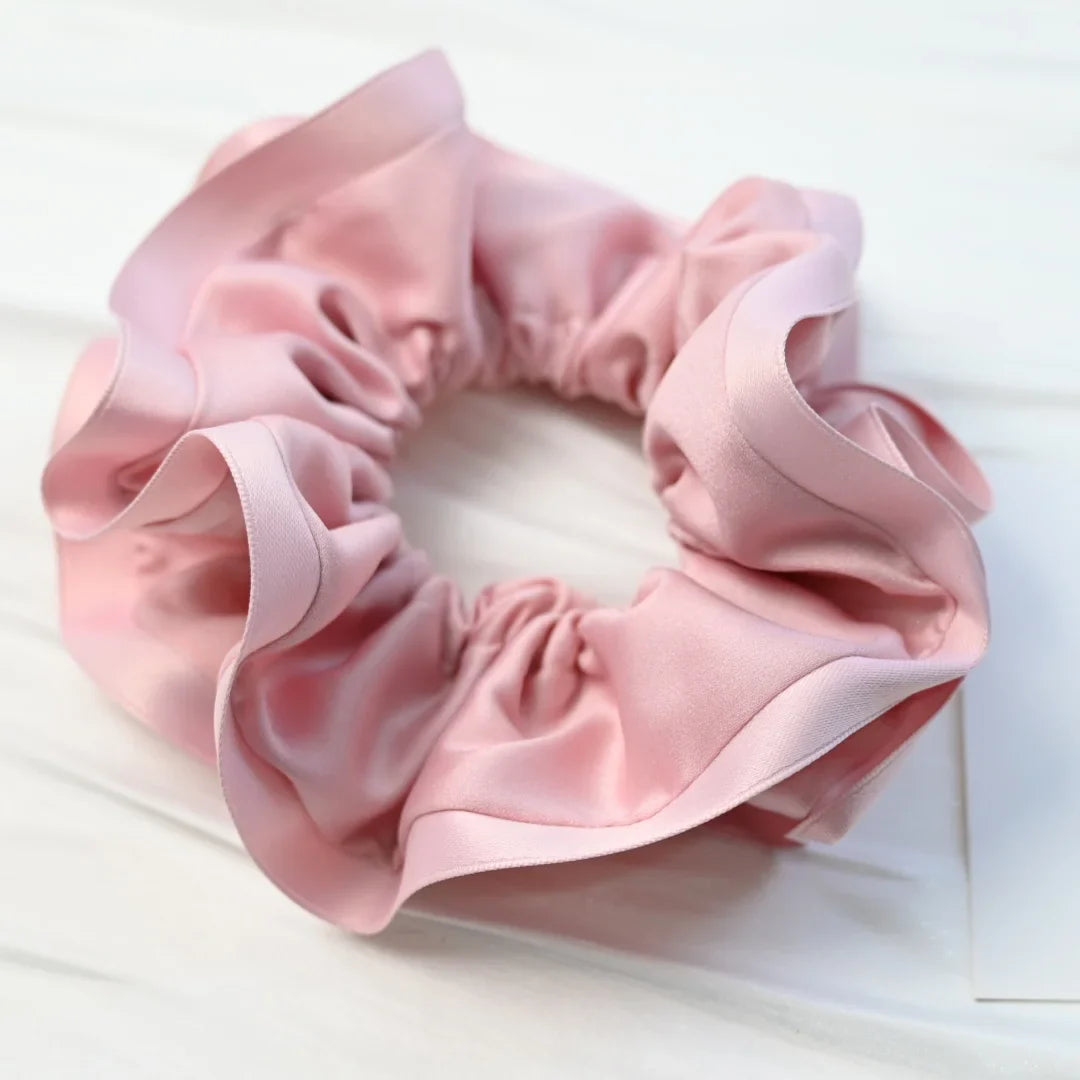 Scrunchies for Hair New Fashion Luxury Satin Silk Hair Loop Bud Shaped HairTies Hair Scrunch for Girls Headwear