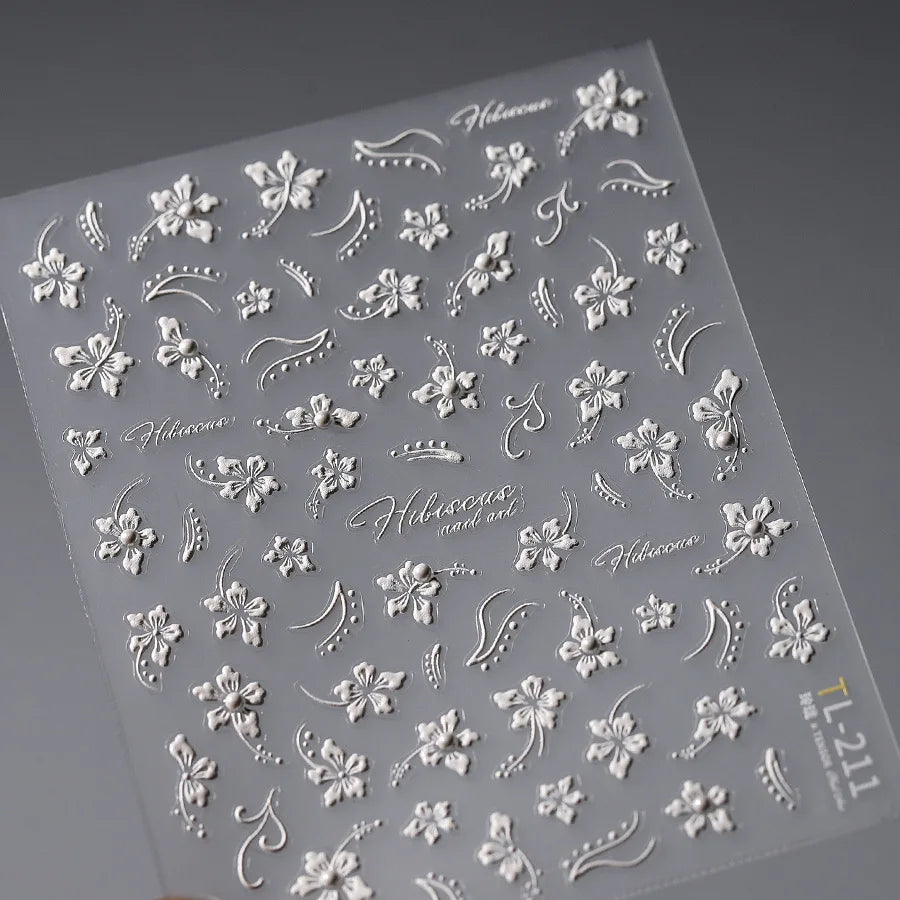 1pcs Crystal Diamond Nail Stickers 5D Laser Bowknot Star Moon Pearl Totem Heart 3D Adhesive Japanese Nail Art Decoration Sticker