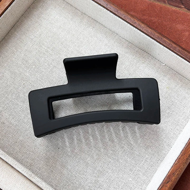 Korean Acrylic Matte Hair Claw Clamp Geometric Cross Hair Crab Clip Barrettes For Women Fashion Hair Accessories Shark Headbands
