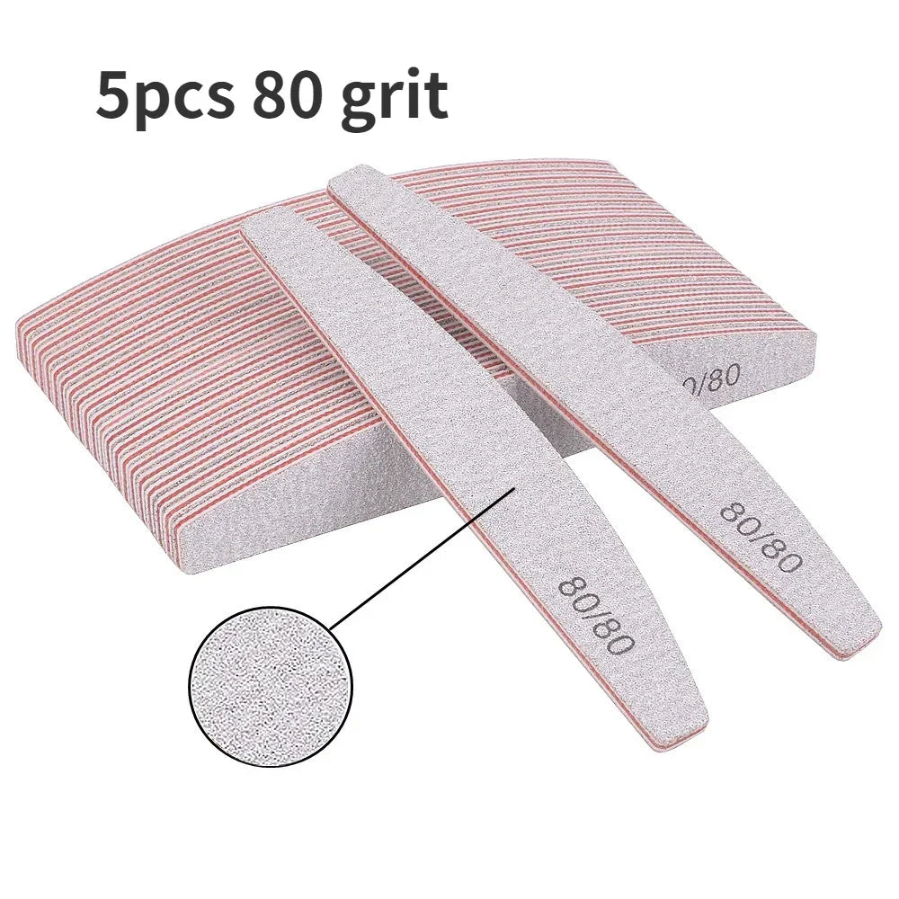 Nail File 100 To 240 Professional Tools Emery for Manicure Lime 240 Sandpaper Gel Polishing Files for Nails Buffers Set Polisher