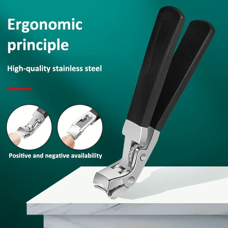 4pcs Thick Nail and Toe Nail Clippers for the Elderly - Extra Large Wide Mouth Opening Nail Clipper Set