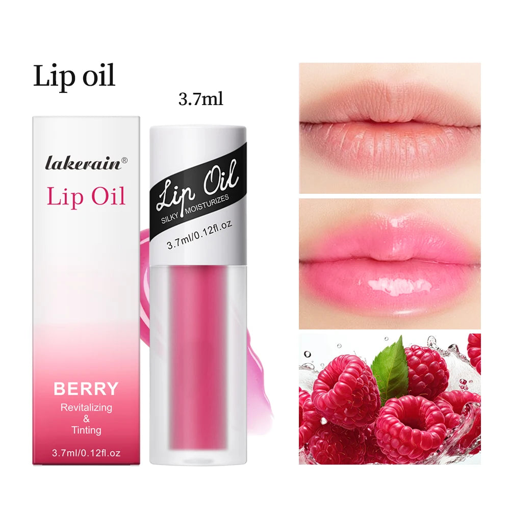Korean Lip Oil Appleberry Lip Stain Gift Long-Lasting Moisturizing Plumping Revitalizing for Dry Lips No Peel Off Lip Tint