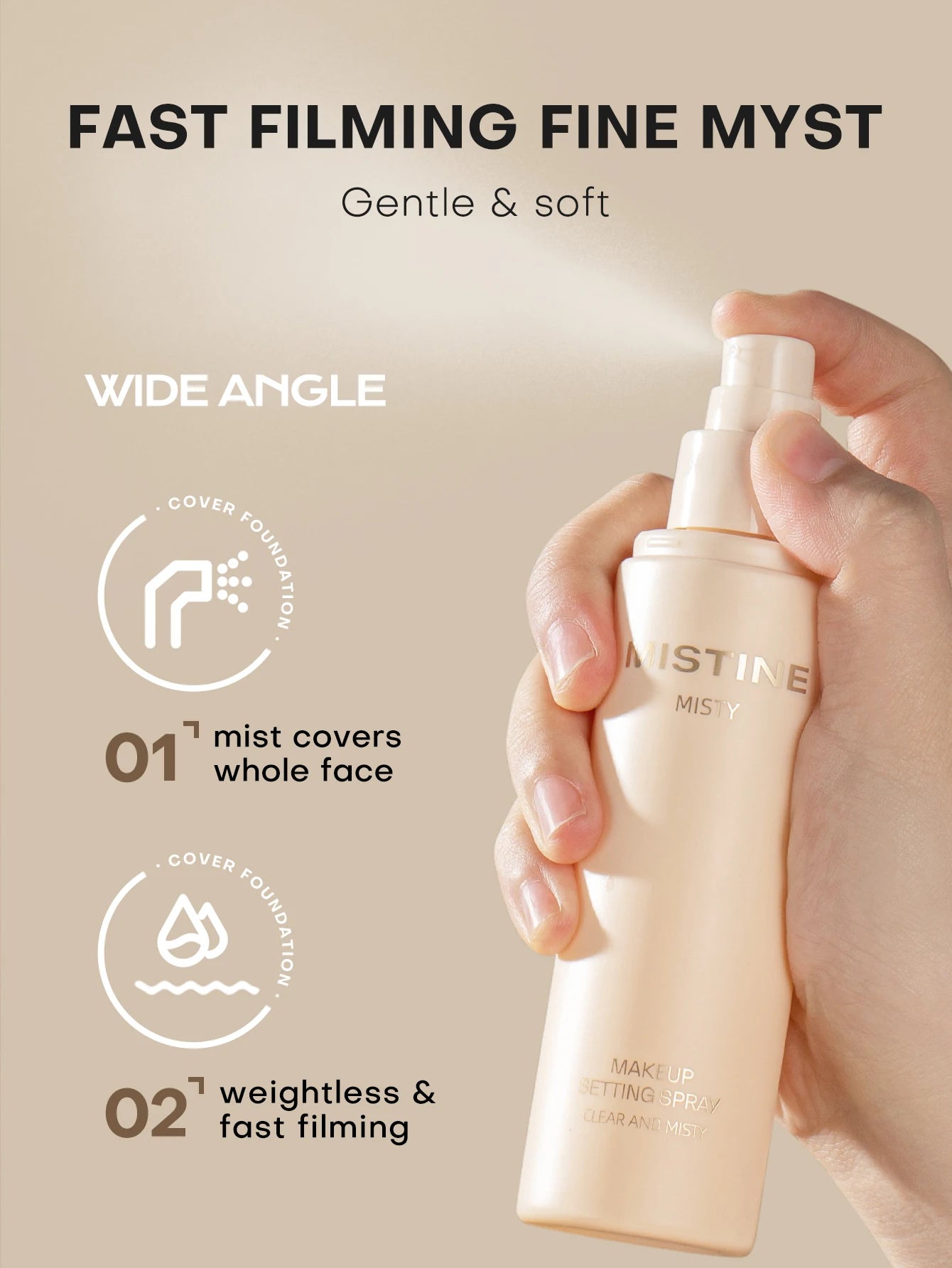 Mistine Makeup Setting Mist for Long Lasting Makeup effect Oil Control & Nourishing Matte Setting Spray 100ml 1 Pack