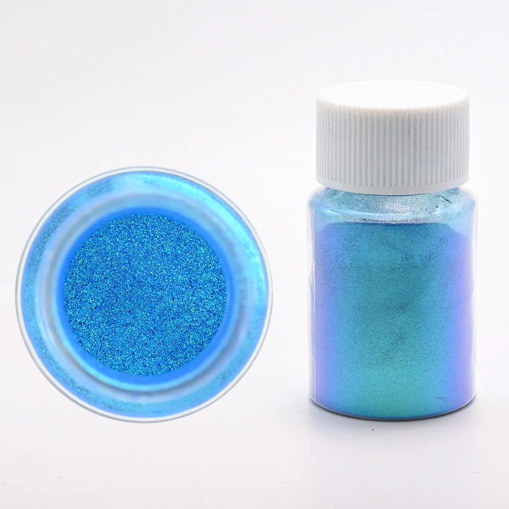 1Box Cherry Pink Chrome Pearl Nail Powder Gradient Mirror Effect Nail Art Glitter Auroras Rubbing Dust Nail Art Decoration 10g