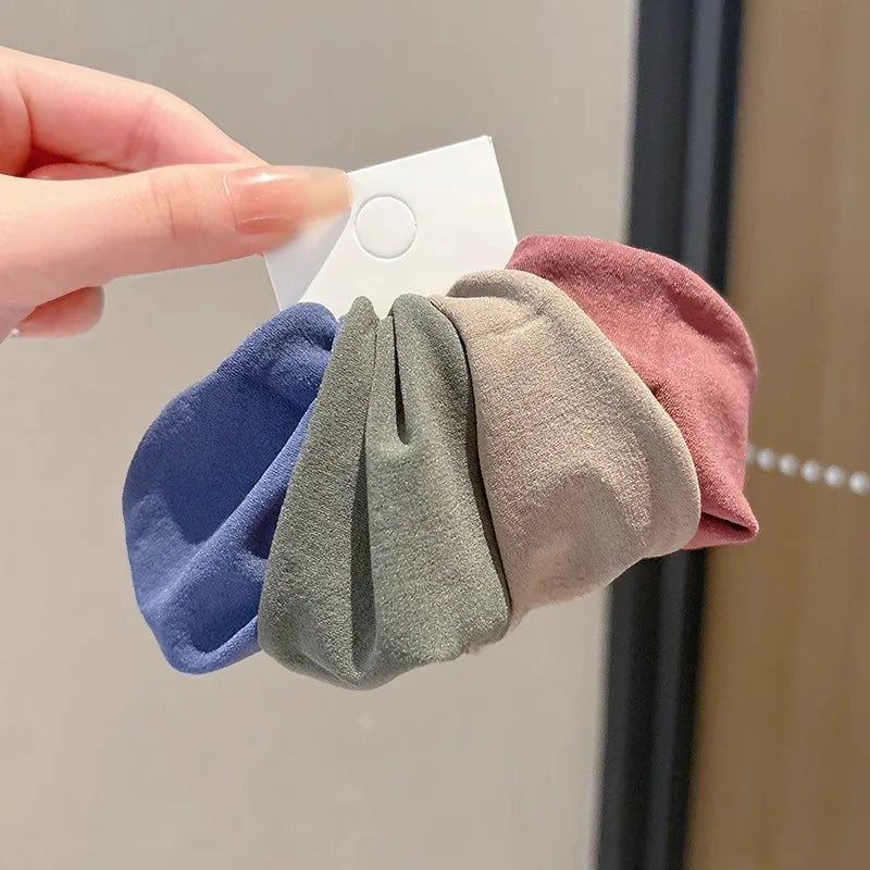 4 /5 Set Solid Widen Thicken Hair Band Ropes Women Ponytail Holder Hair Tie Scrunchies Fashion Hair Accessories
