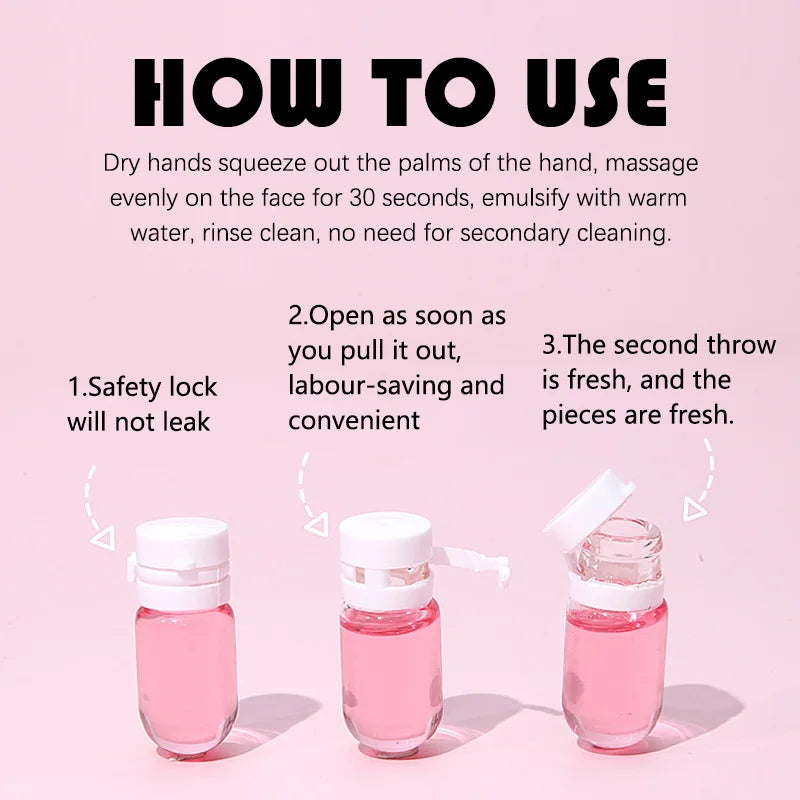 40 capsules of cleansing and makeup remover oil gently dissolve, moisturize, soothe, and make facial makeup remover portable