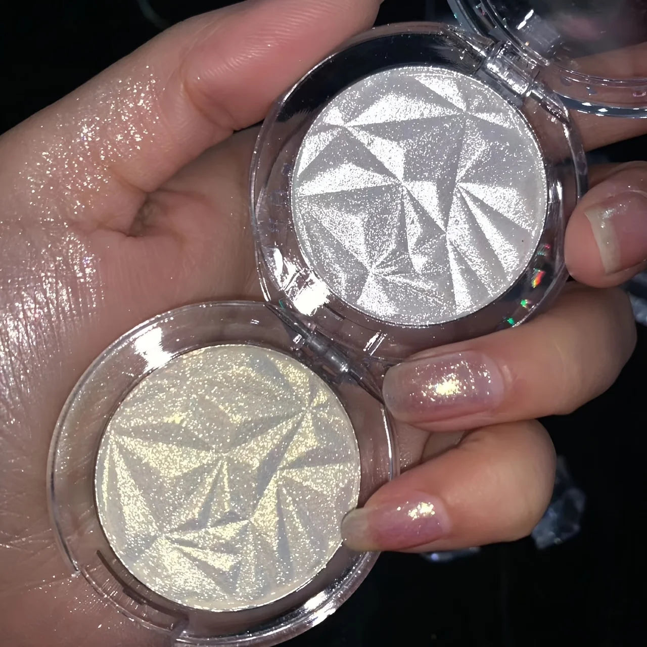 Brightening Glitter Highlighter Powder Face Shimmer Long Lasting Waterproof Monochrome Pearlescent High Contouring Makeup Women
