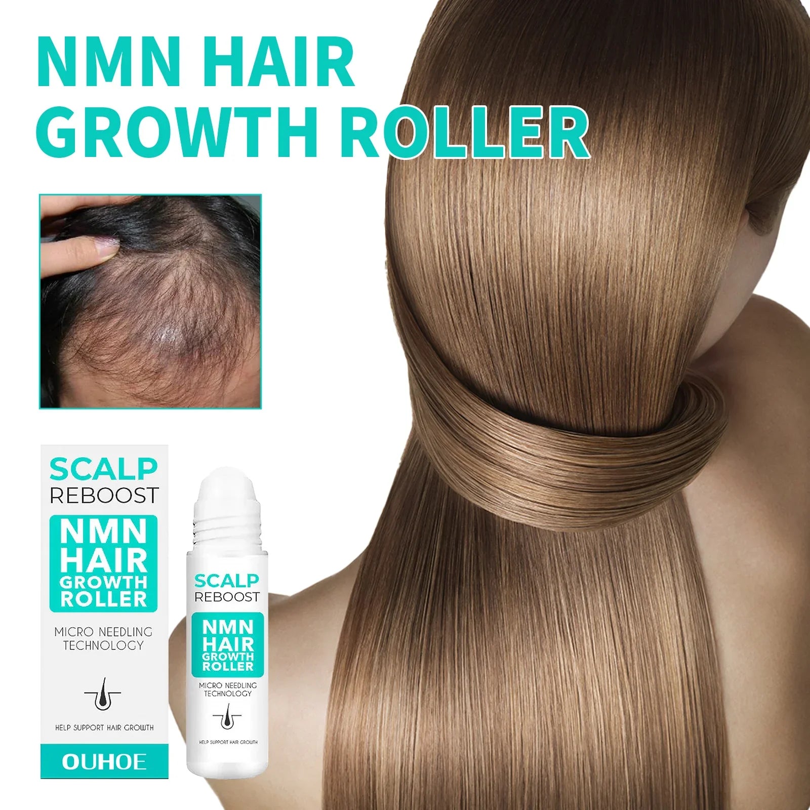 Dense Hair Ball Essence Thick Hair Root Strong Hairline Firm Hair Prevent Hair Loss Hair Care Serum Oil Hair Growth Roller