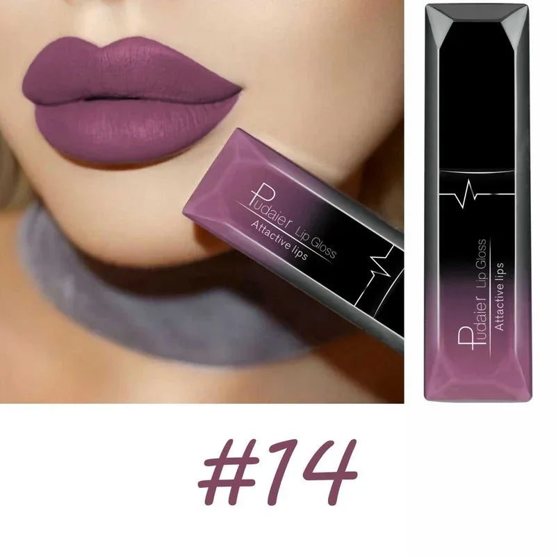 Long Lasting Velvet Matte Liquid Lipstick Waterproof 17 Colors Non Stick Cup Kissproof Lip Tint Gift for Women