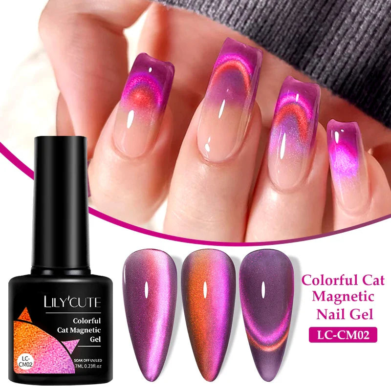 LILYCUTE Thermal Nail Gel Polish 3 Layers Temperature Shiny Color Changing Series Semi Permanent Soak Off UV Nail Gels Polish