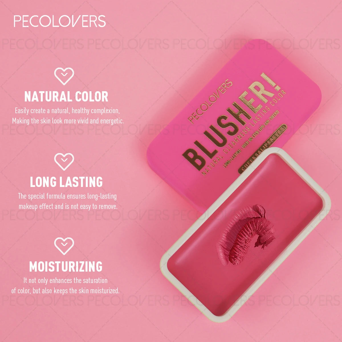 1PC Matte Blush & Lip Gloss - Creamy Mashed Potato Texture, Effortless To Apply, Richly Pigmented, Long-Wearing, Christmas Gift