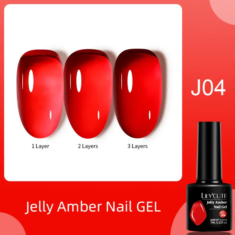 LILYCUTE Fluorescent Nail Gel Polish Orange Red Neon Bright Color Summer Series Soak Off For Manicure Nail Art UV Gel Varnish