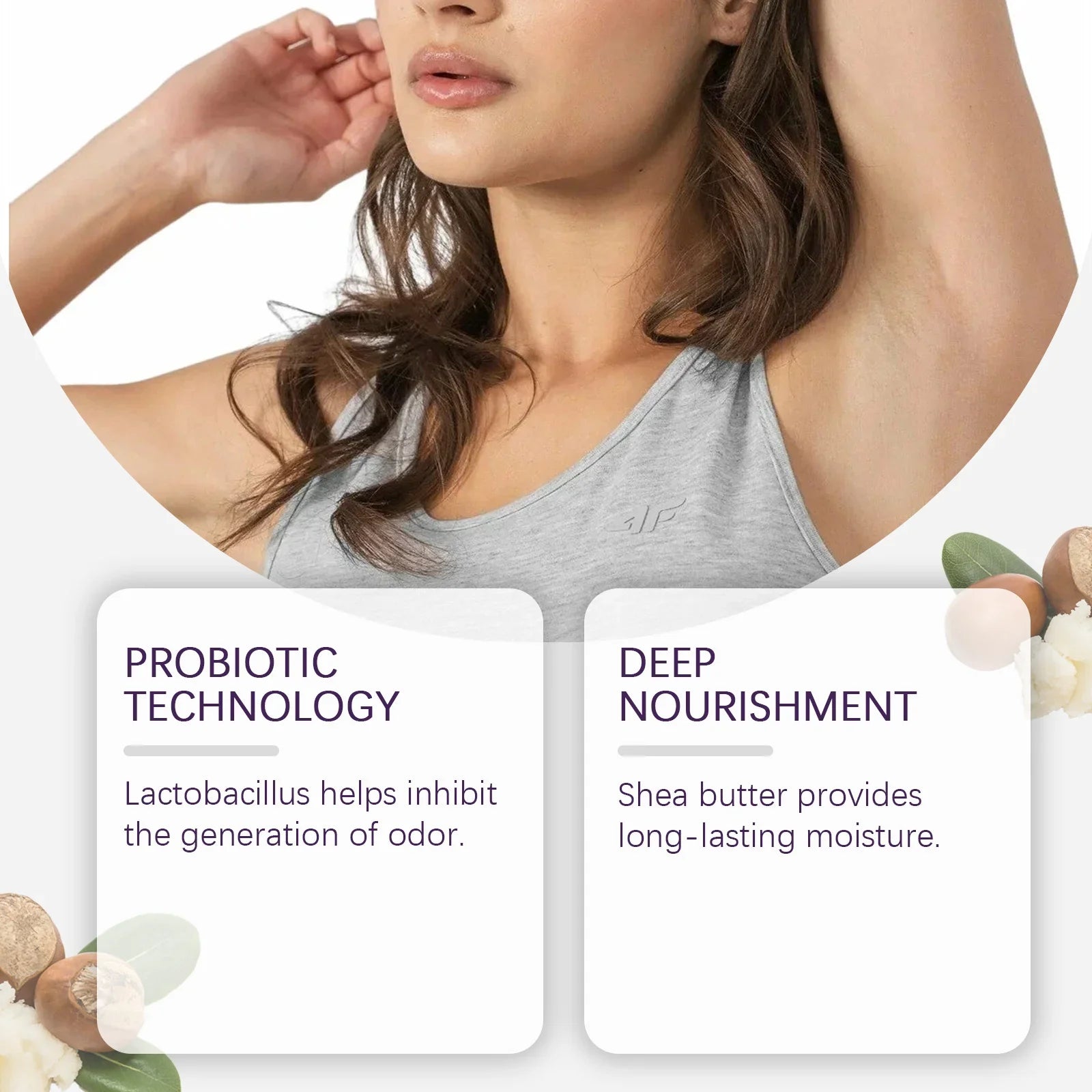 West&Month Underarm Deodorant Cream Long Lasting Aroma Whitening Refresh Antiperspirant Armpit Body Sweat Odor Eliminator Lotion