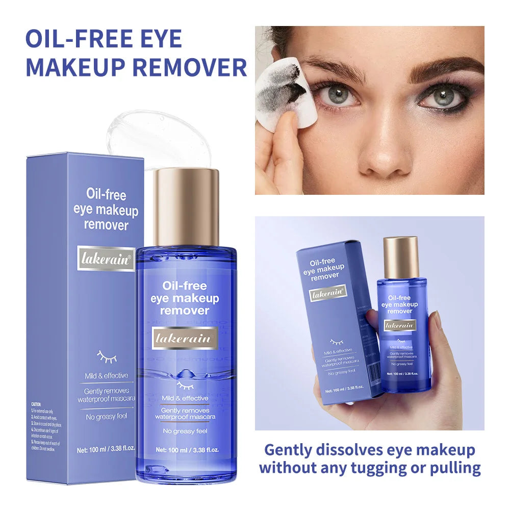 Lakerain Oil-free Eye Makeup Remover Non-irritating, Effectively and Gently Removing Eye Makeup