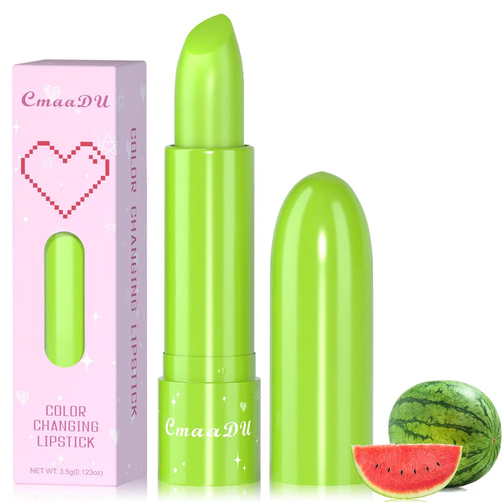 6-Color Fruity Scent Color-Changing Lipstick, Moisturizing and Hydrating, Long-Lasting Lip Balm with Smooth and Soft Texture