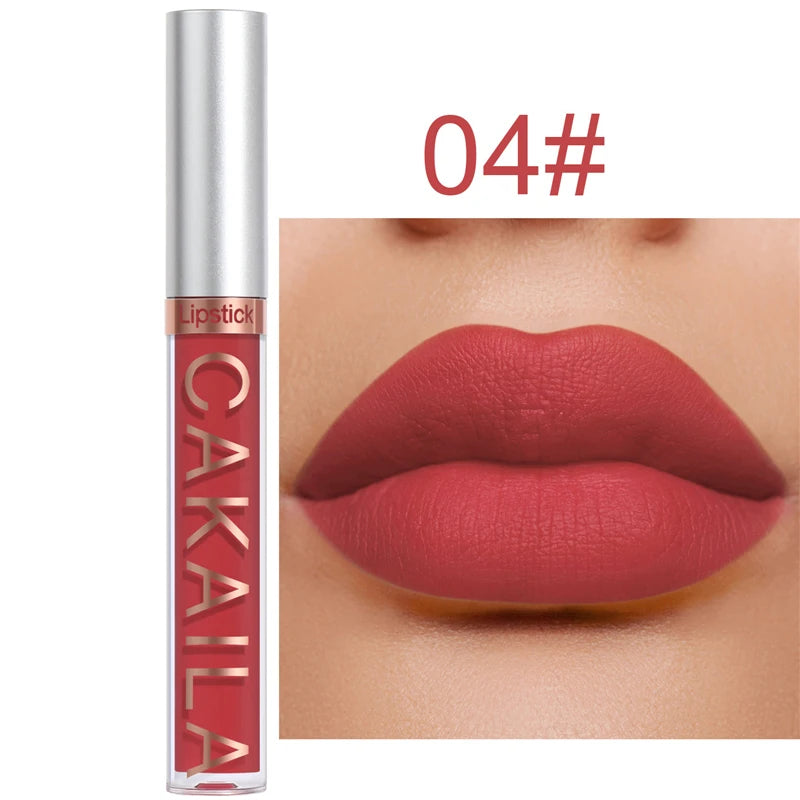CAKAILA 18 Color Waterproof Matte Velvet Lip Glaze Lasting Silky Liquid Lipstick Not Easy To Fade Lip Gloss Makeup Sexy Lip Tint